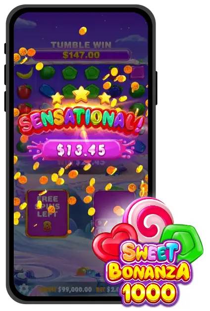 ภาพชนะเพย์ไลน์บนเกม Sweet Bonanza บนมือถือ เกมสล็อตจ่ายสูงบนเว็บตรง m88 ที่ดีที่สุดในไทยและเอเชีย